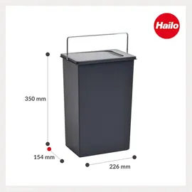 HAILO Inneneimer 10 l Dunkelgrau