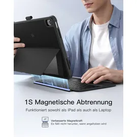Inateck Keyboard iPad 11" QWERTZ für Chuwi HiPad 11 Schwarz/Grau