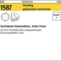 REIDL Hutmutter DIN 1587 M 8 x 1,25 Messing