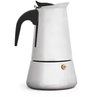 Kinvara Italienische Kaffeemaschine Schwarz Silberfarben Stahl 9 Tassen