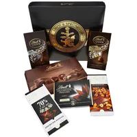 Lindt Schokolade Zartbitter Schokoladen-Set | 847 g | Set mit 6 dunklen Lindt Schokoladen-Spezialitäten (Tafeln, LINDOR, Pralinen) von Feinherb bis Edelbitter | Großpackung | Schokoladengeschenk