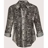 Madeleine Hemdbluse mit Unikat-Print Weiß 36