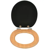 SINOBATH WC-Sitz Toilettensitz mit Absenkautomatik und MDF-Holzkern (1-St), Toilettendeckel maximale Belastung der Klobrille 200 kg schwarz