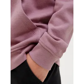 JACK & JONES JUNIOR "JCOTIER FRONT PRINT SWEAT HOOD JNR", Jungen, Gr. 164, lila (grape shake), angeraute Sweatware, Obermaterial: 70% Baumwolle, 30% Polyester, bedruckt, relaxed fit, Rippbündchen, Sweatshirts