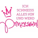 wall-art Wandtattoo »lustiger Spruch Ich werd' Prinzessin«, selbstklebend, entfernbar pink