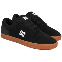Sneaker DC SHOES "Crisis 2", Gr. 6,5(38,5), schwarz, Obermaterial: Leder [Kuh] / Futter: Textil / Außensohle: Gummi, Schuhe Skaterschuh Sneaker low