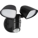 Telefunken LED-Außenleuchte mit Bewegungsmelder 2-flammig 1000lm Schwarz