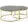 Hela Tische, 2er Set 80x41/60x37 cm Sintered Stone Mamor-Optik schwarz/goldfarbig
