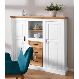 OTTO home Highboard Selma 130 x 130 x 38 cm Weiß
