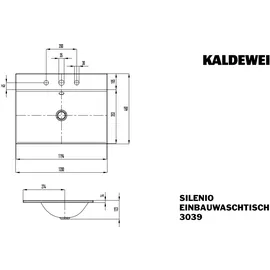 Kaldewei Silenio Einbauwaschtisch 120 x 46 cm (3039)