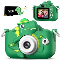 Kinderkamera, Dinosaurier Selfie Digital Kamera mit 32GB Karte, Weihnachts Geburtstagsgeschenk für Jungen und Mädchen, 1080P HD Kinder Kamera, Geschenke Spielzeug für 3 4 5 6 7 8 9 10 11 12 Jahre