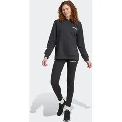 Trainingsanzug ADIDAS SPORTSWEAR "W LEISURE TS", Damen, Gr. L, schwarz, Obermaterial: 93% Baumwolle, 7% Elasthan, sportlich, Sportanzüge