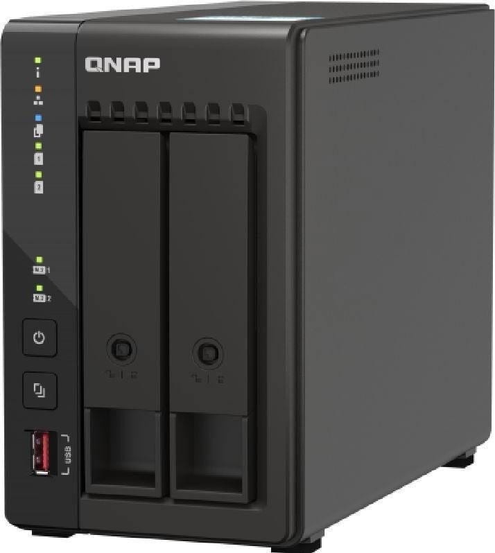 QNAP TS-253E-8G (0 TB), NAS, Schwarz