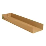 Papstar Snacktrays Pappe 80 St. 7,5 x 28,5 x 3 cm Braun
