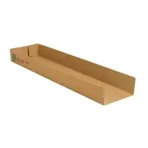 Papstar Snacktrays Pappe 80 St. 7,5 x 28,5 x 3 cm Braun