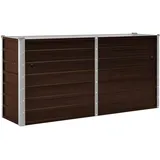 vidaXL Garten-Hochbeet verzinkter Stahl rechteckig 160 x 40 x 77 cm Braun 