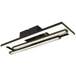 Deckenlampe Designleuchte Deckenleuchte LED Kristalle schwenkbar schwarz opal