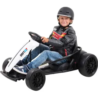 ACTIONBIKES MOTORS Drift-Kart SX1968, Drift-Scooter Go-Kart 700 Watt, EVA-Weichgummireifen vorne, Bremsautomatik (Weiß)