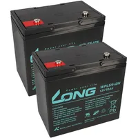 KungLong Ersatzakku für Proflex VR350F und VR 350S 2x 12V (24V) 55Ah Zyklenfest AGM Long