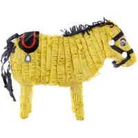 Party Factory Pferde Pinata, gelb, 39x45cm, Kinder Partyspiel, Schlag-Pinata, Kindergeburtstag, Dekoration zum Geburtstag