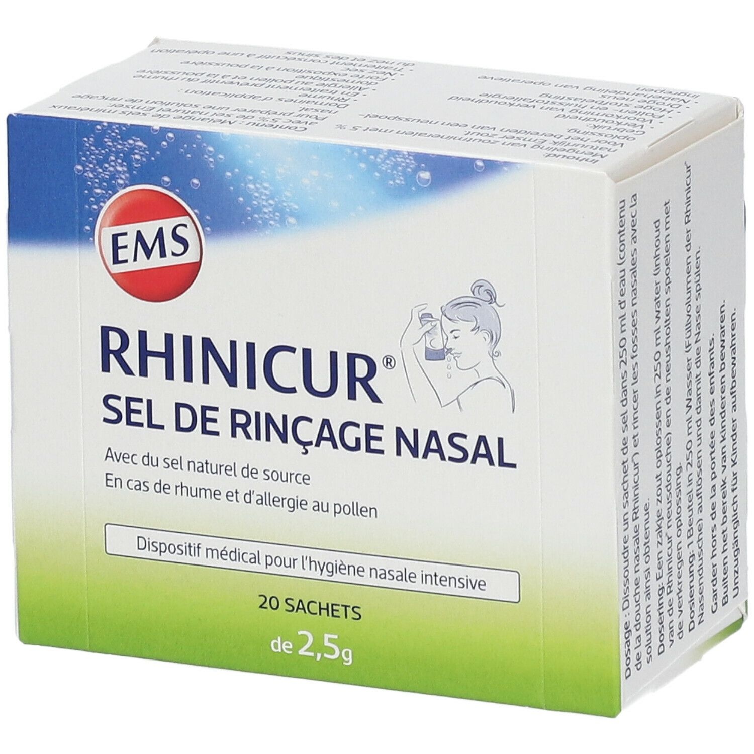 Rhinicur Sel de Rinçage Nasal 20 pc(s) sachet(s)