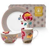 Pip Studio Blooming Tales Fantasy Frühstücksset 3-tlg. Khaki