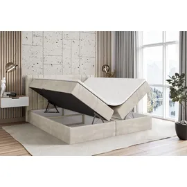 altdecor Boxspringbett 180 x 200 cm H4 Creme