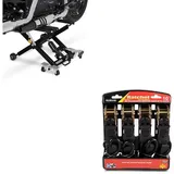 ConStands Motorradheber Set Hebebühne + Spanngurt S10