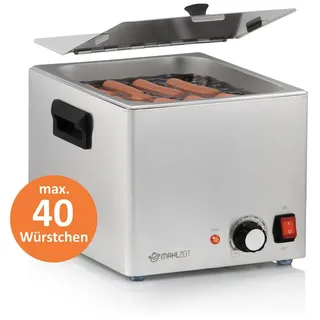 Mahlzeit Edelstahl Würstchenwärmer elektrisch 1200 W Automatische Temperaturregelung, 6 Liter