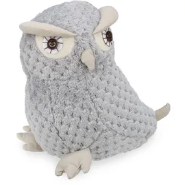 Relaxdays Türstopper Eule Beige/Grau 22 x 21 x 17 cm