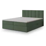 masseno Boxbett, Grün, Holz, 140x200 cm Schlafzimmer, Betten, Boxspringbetten