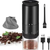 Tragbare Elektrische Kaffeemühle, Kaffeebohnenmühle Mit Keramik-kegelmahlwerk, 38 Mahlgradeinstellungen Und Led-anzeige, Usb-aufladbar Für Reisen, Camping Und Büro