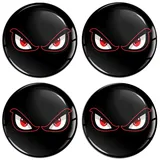 SkinoEu Aufkleber Autoaufkleber für Radkappen Nabenkappen Nabendeckel Radnabendeckel Rad-Aufkleber 68mm No Fear Eyes A 4068