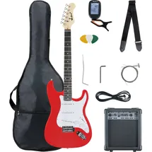 McGrey Rockit E-Gitarre ST-Komplettset Fiesta Red