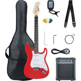 McGrey Rockit E-Gitarre ST-Komplettset Fiesta Red