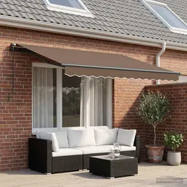 vidaXL Einziehbare Markise 2,5 x 2 m taupe
