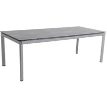 Royal Garden Alutapo Esstisch 220 x 95 x 95 cm Silber