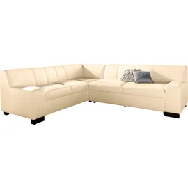 DOMO collection Ecksofa »Norma, moderne Armlehnen, zeitlos und elegant, L-Form«, wahlweise mit Bettfunktion beige