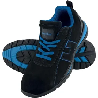 Reis Arbeitsschuhe SB SRA Halbschuhe Wildleder schwarz/blau 42 - Schwarz