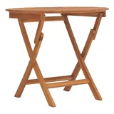 vidaXL Gartentisch Klappbar Ø 85x75 cm Massivholz Teak