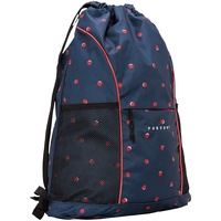 FORVERT Lando Unisex Bag lässiger Daypack,Rucksack,Hauptfach,vordere Tasche,größenverstellbare Trageriemen,Navy Double dots,one Size