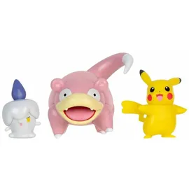 Jazwares Pokémon PKW3056 Battle Figure Set-Lichtel, Pikachu, Flegmon