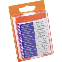 Eska 121.0.8 12108 Feinsicherung-Sortiment (Ø x L) 5mm x 20mm Mittelträge -mT- Inhalt 100St.