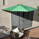 Halb-sonnenschirm Eger Ø300 Halbrund Grün [casa.pro]