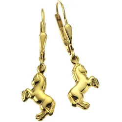 Zeeme for Kids Ohrringe 333 Gold Motiv Pferde
