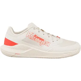 Kempa Hallen-Sport-Schuhe Kourtfly Three W in beige/fluo rot - Gr.: 10