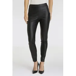 Leggings BOSS ORANGE "C_Taslimah Premium Damenmode", Damen, Gr. 40, N-Gr, schwarz, Web, Obermaterial: 100% Polyester, unifarben, casual, skinny fit knöchellang, Hosen, mit seitlichem Reißverschluss