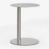 SKLUM Runder Gartentisch Ø40 cm aus Edelstahl Yannik Grau Eisen