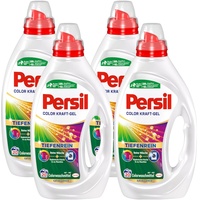 Persil Color Kraft-Gel 80 WL (4 x 20 Waschladungen), Flüssigwaschmittel mit Tiefenrein Technologie, Colorwaschmittel für reine Wäsche und hygienische Frische für die Maschine, wirksam ab 20 °C