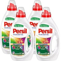 Persil Color Kraft-Gel 80 WL (4 x 20 Waschladungen), Flüssigwaschmittel mit Tiefenrein Technologie, Colorwaschmittel für reine Wäsche und hygienische Frische für die Maschine, wirksam ab 20 °C